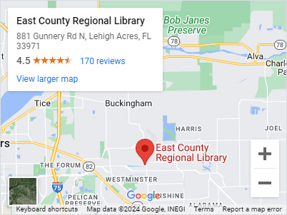 Google Map to East County Regional Library