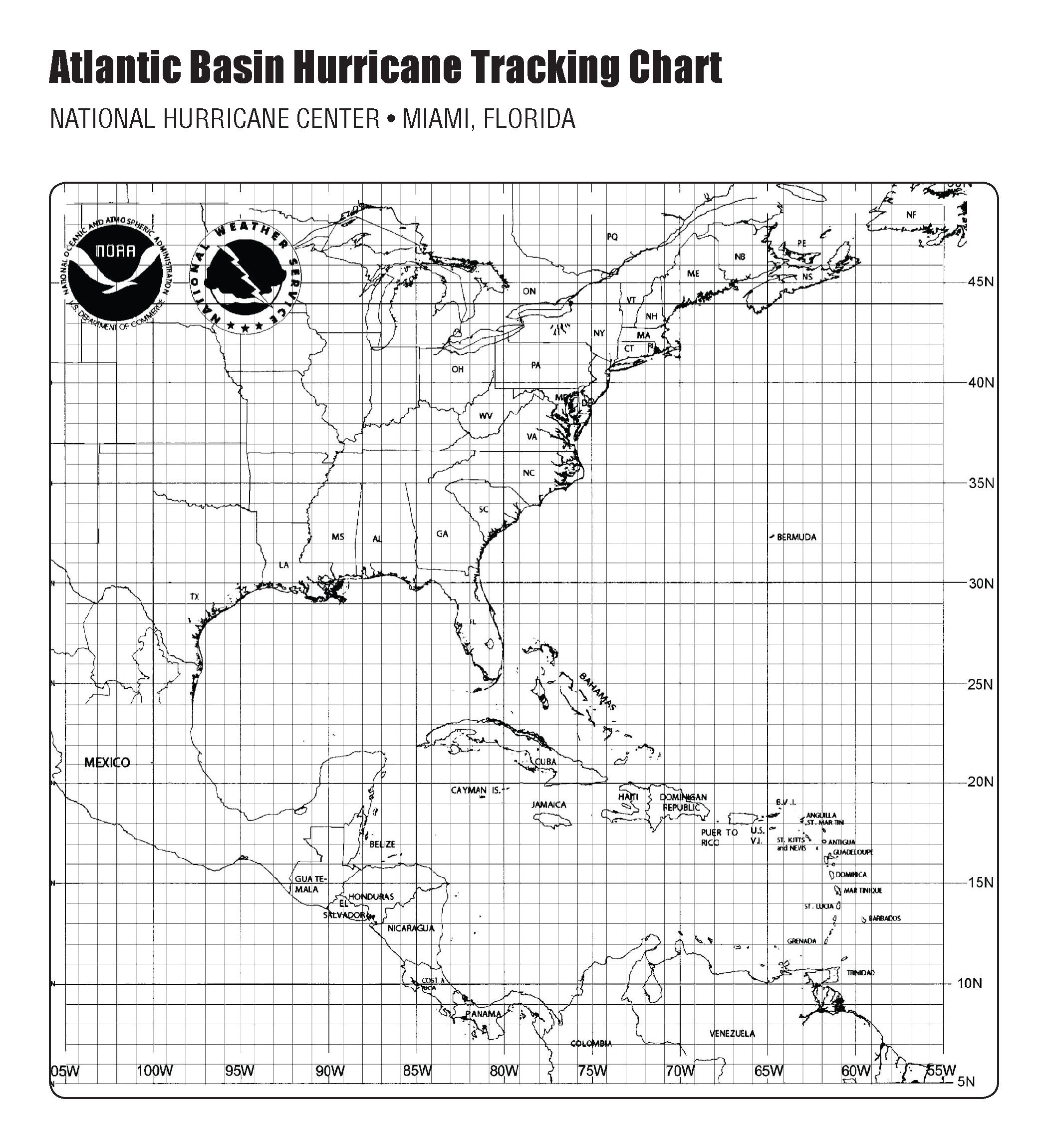 Printable Hurricane Tracking Chart