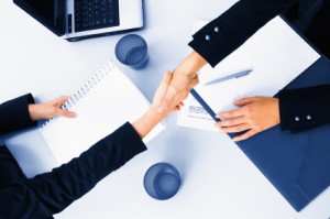 image of negotiation handshake