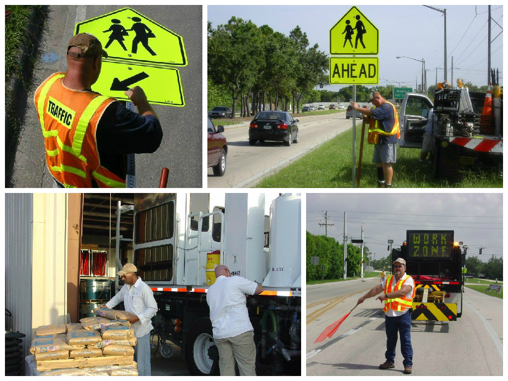 Signs and Marking hard at work