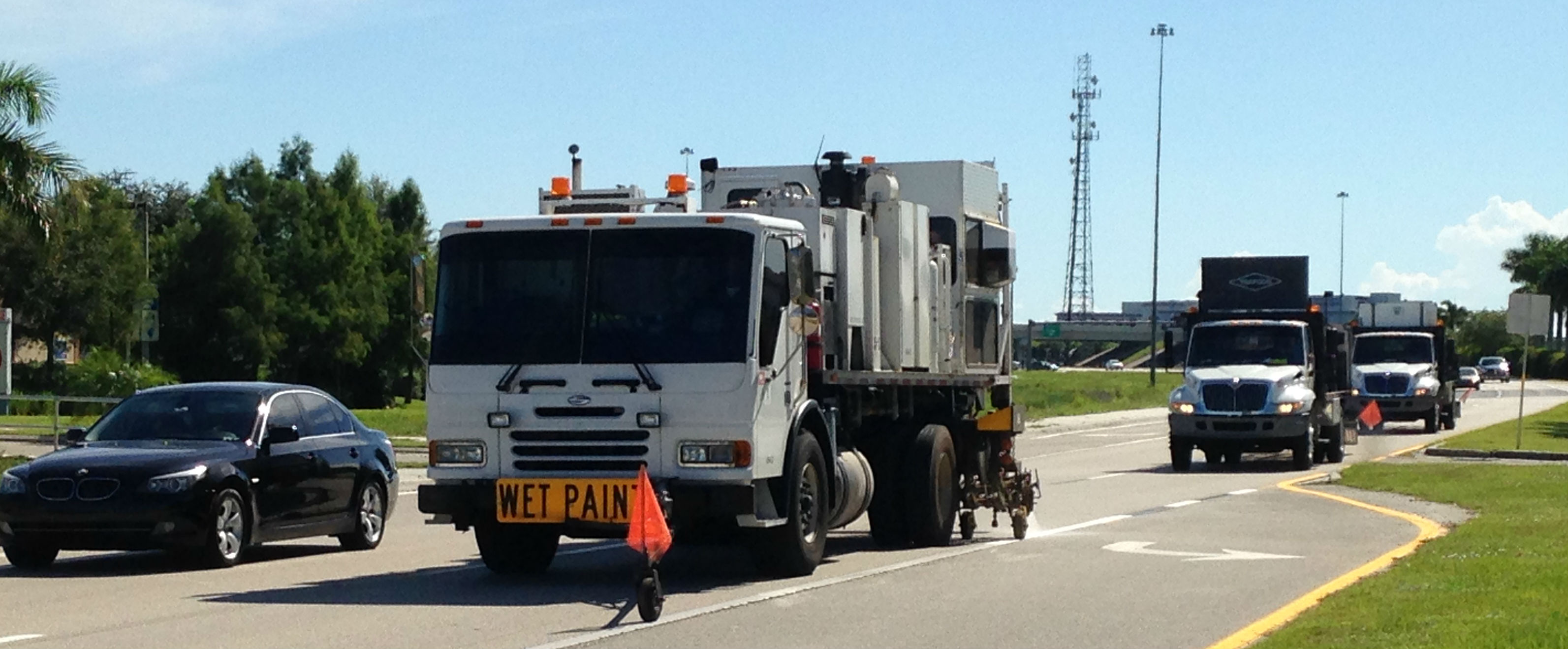 Image of Lee County Pavement Marking Truck