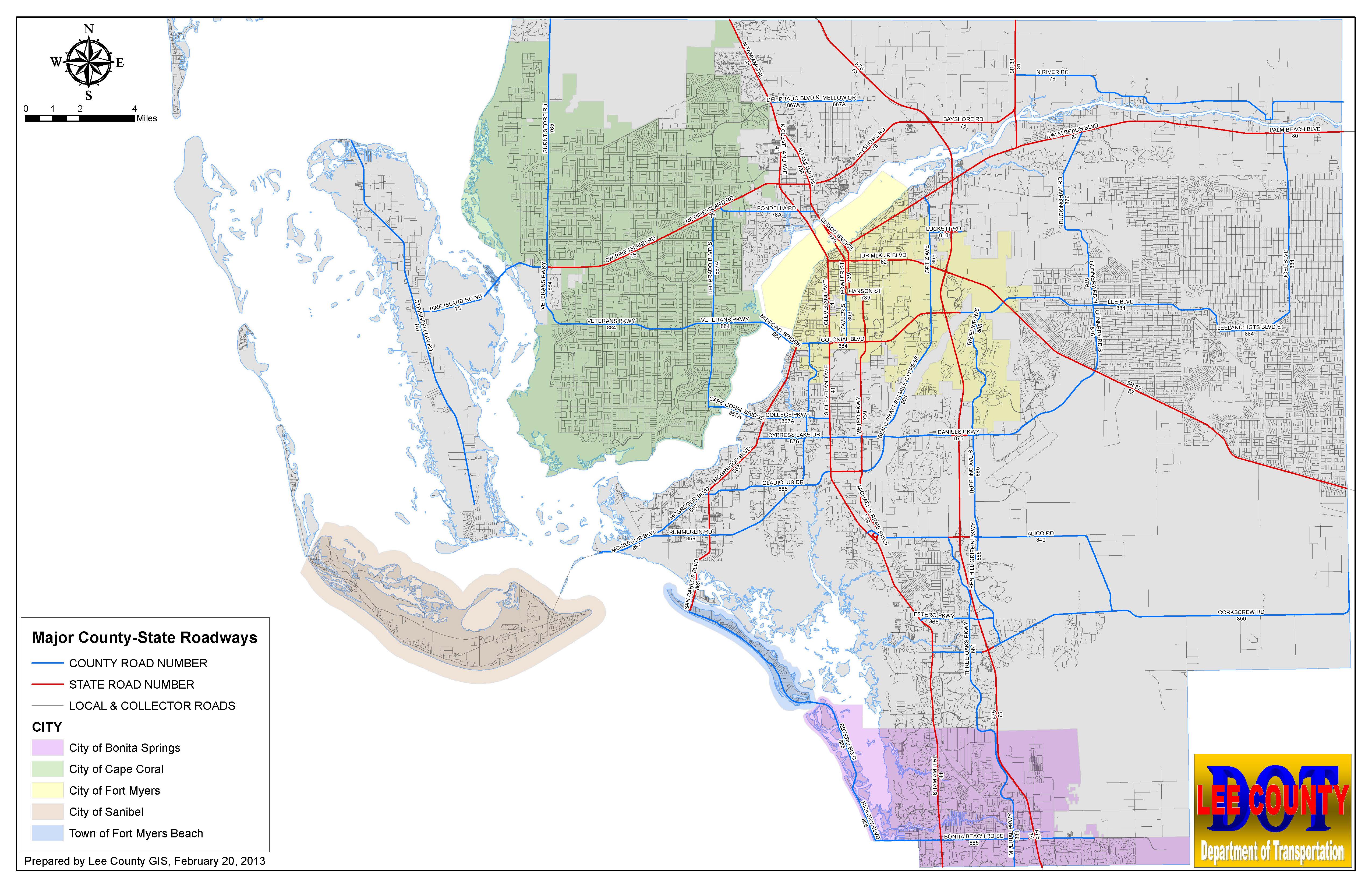 Click here to view State and County Roads Map