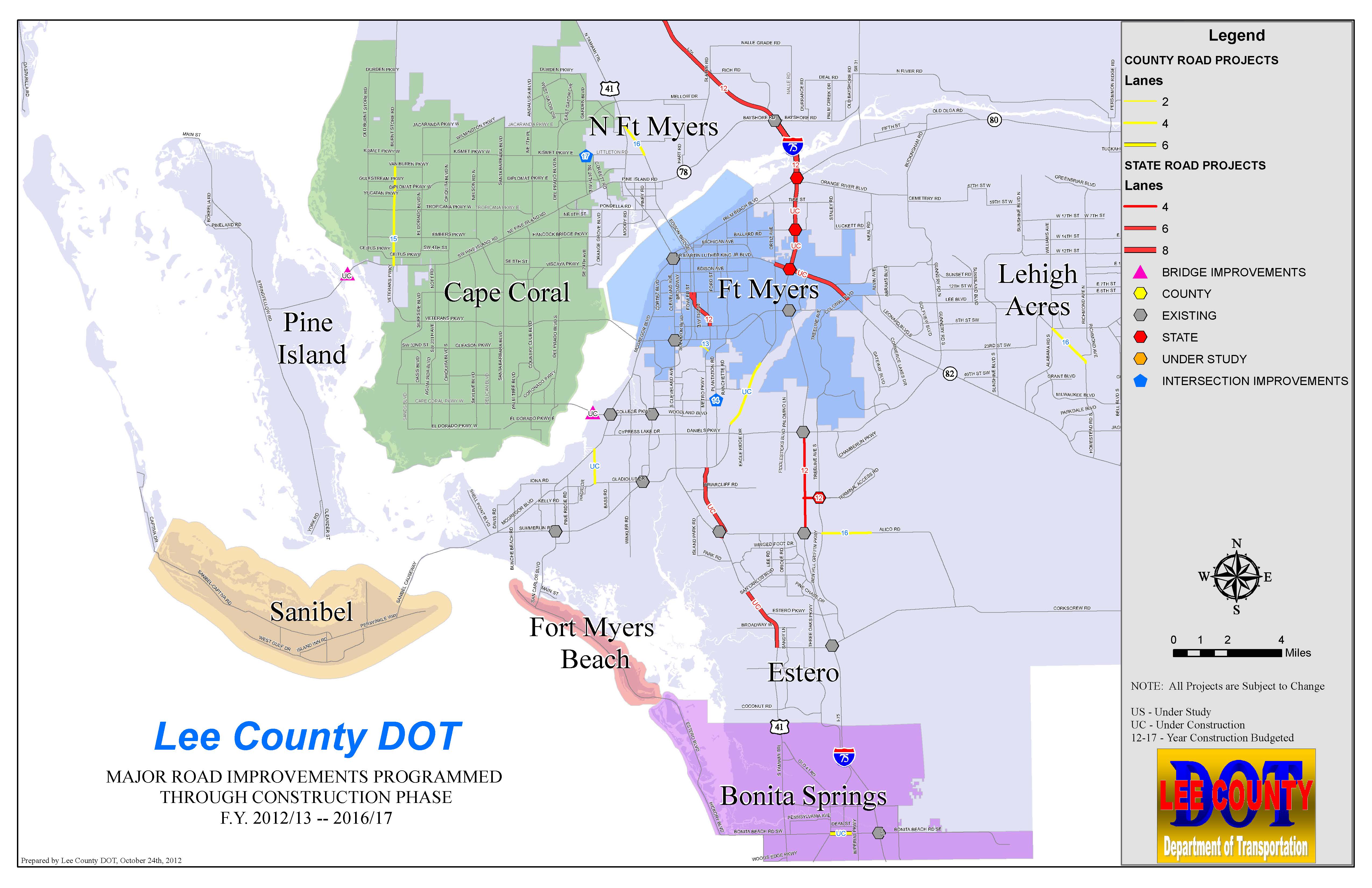 Click here to view Major Road Improvment Projects Map