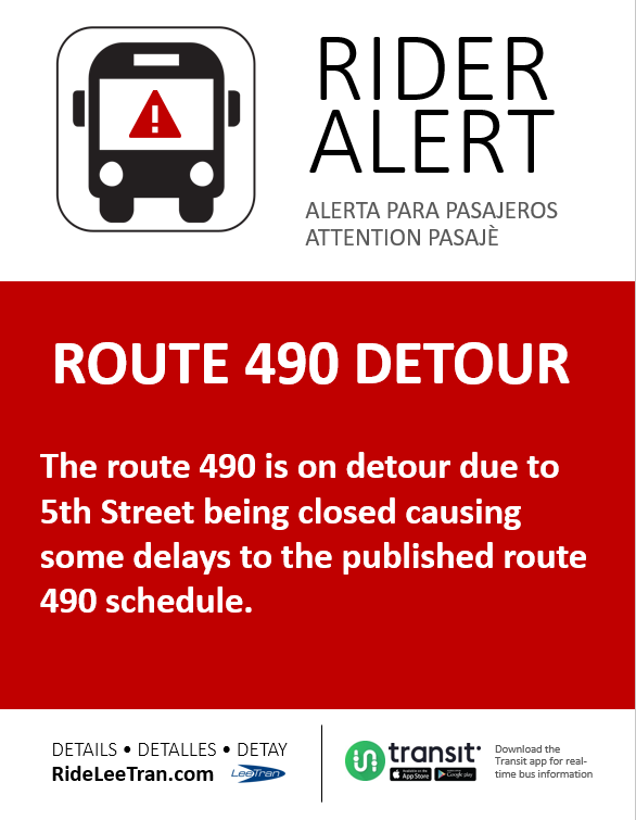 Route 490 detour rider alert.PNG