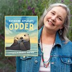 Katherine Applegate with book Odder