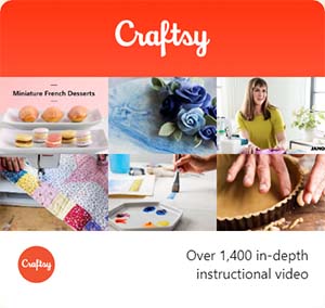 Over 1,400 in-depth instructional video classes; covering 20 different creative passions.