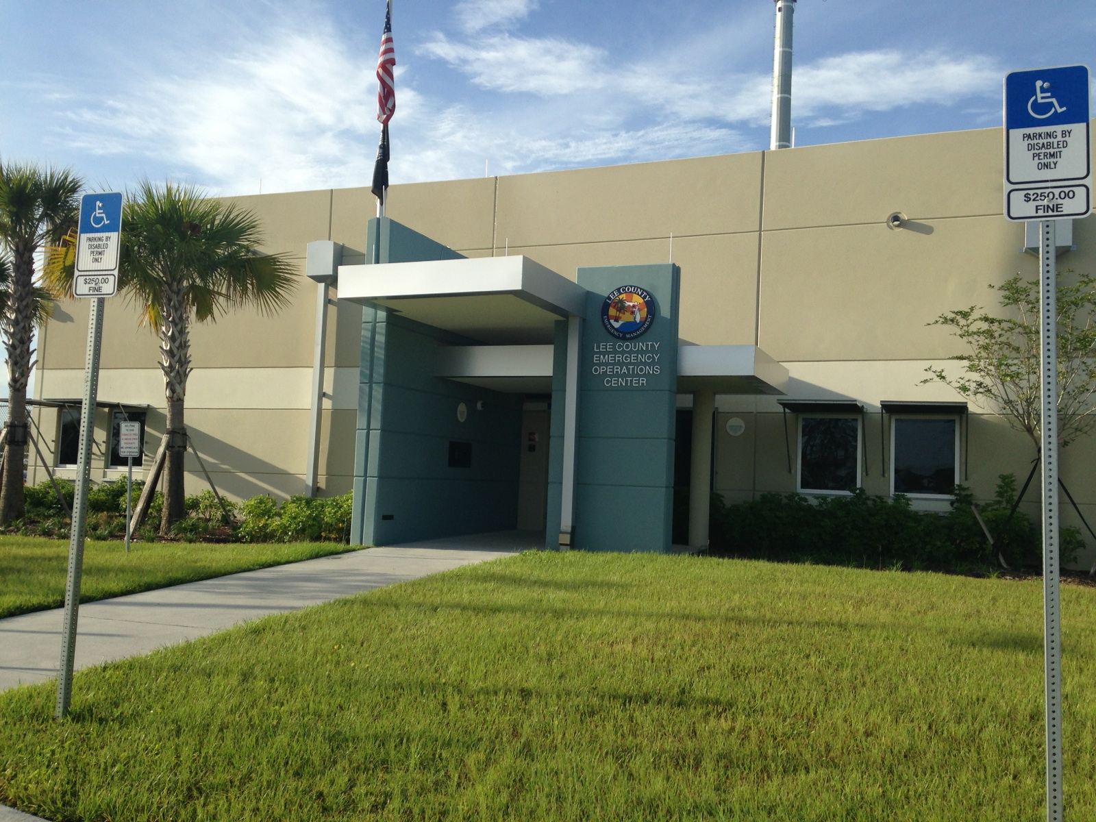 Emergency Operations Center front door entrance