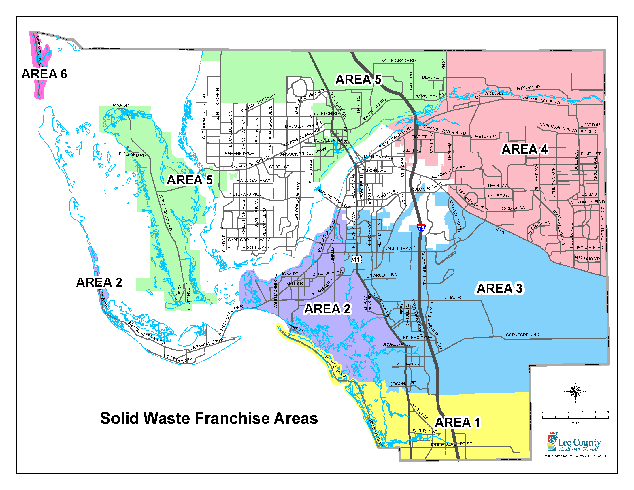 Solid Waste Franchise Area Map