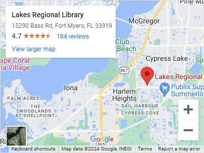 Google Map to Lakes Regional Library